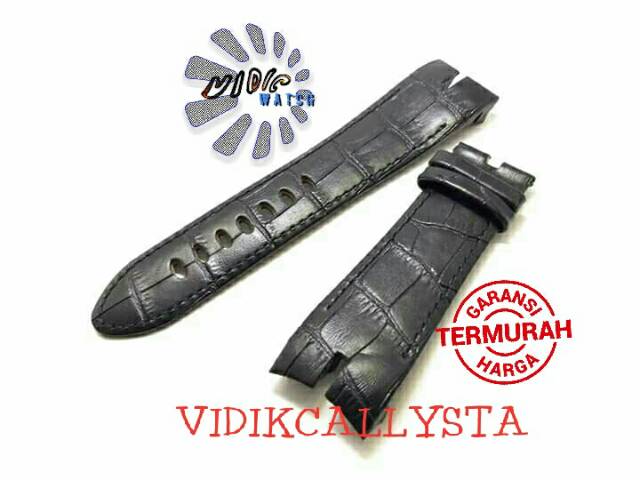 STRAP TALI JAM KULIT ROGER DUBUIS ROGERDUBUIS 26 MM PREMIUM HITAM DAN COKLAT