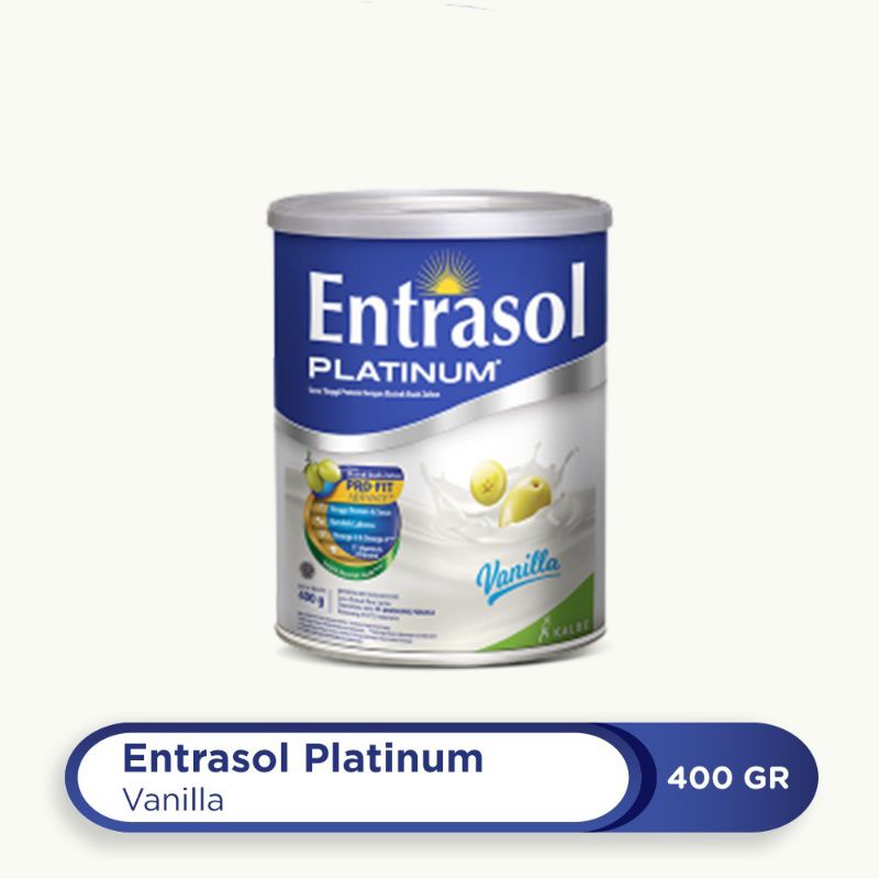 

ENTRASOL PLATINUM VANILLA 400 G SUSU NUTRISI LANSIA TINGGI PROTEIN