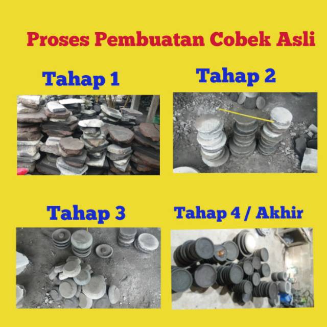 Ulekan Batu Asli Diameter 28cm / Cobek bubut / Cowet