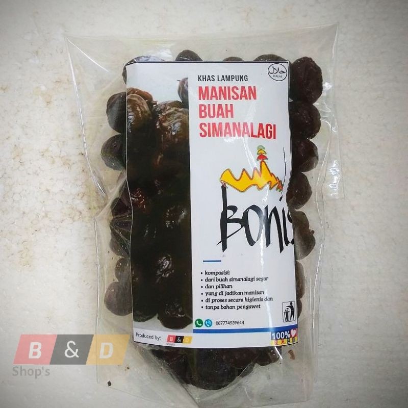

BONIS. Manisan Buah Simanalagi Khas Lampung Netto 500 Gram.