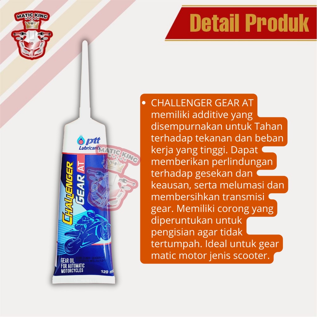 Oli Gardan Gir Matic Challenger GEAR AT PTT Lubricants 120ml