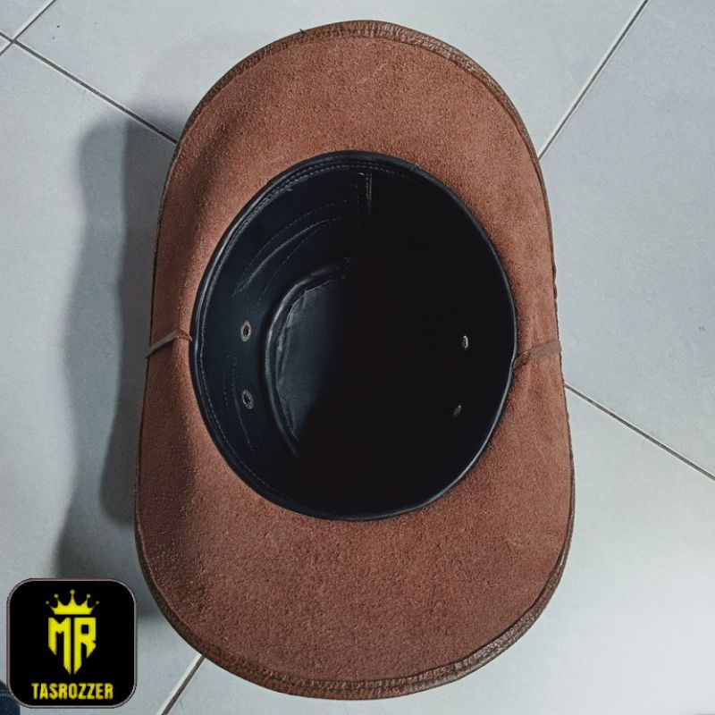 Topi koboy kulit asli GARUT pria dewasa berkualitas