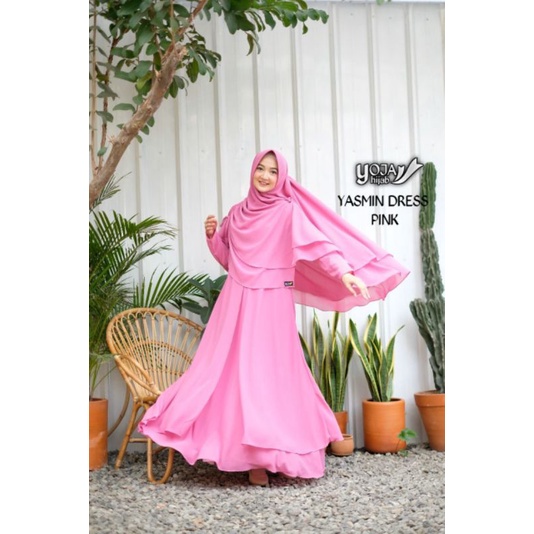 gamis yasmin set bergo