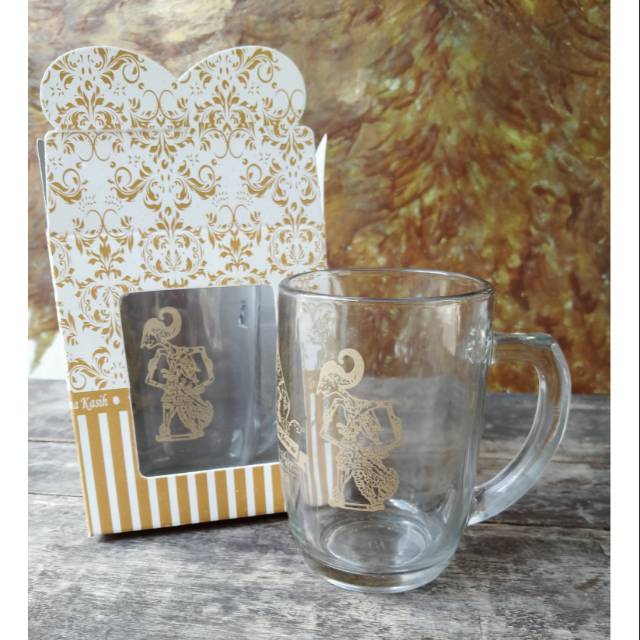 Souvenir gelas Jumbo oval + box