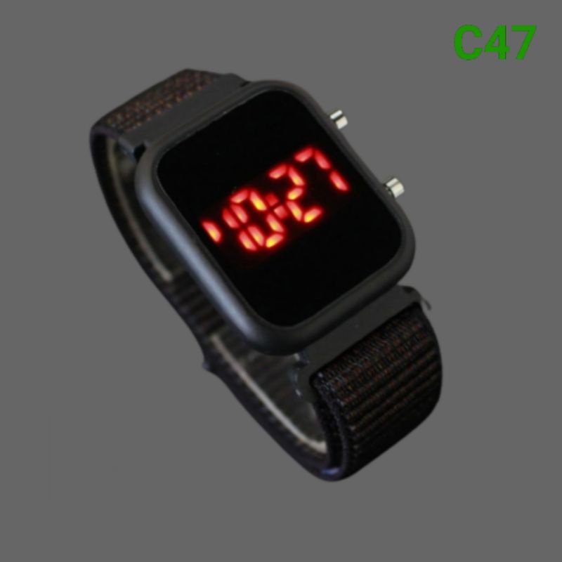 C ( C47 ) JAM TANGAN LED TALI KANVAS DEWASA MODEL KOREA / ORIGINAL