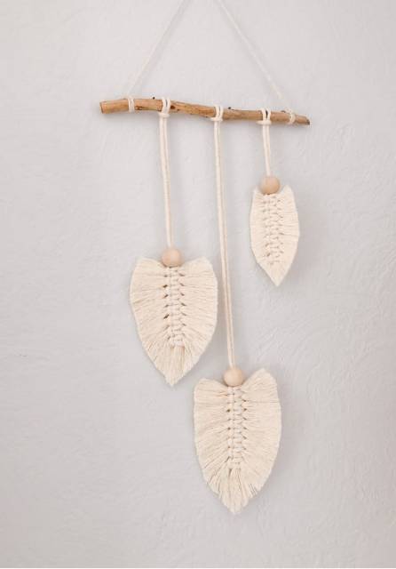 READY STOK) macrame Hiasan dinding daun / macrame wall hanging/DEKORASI RUMAH