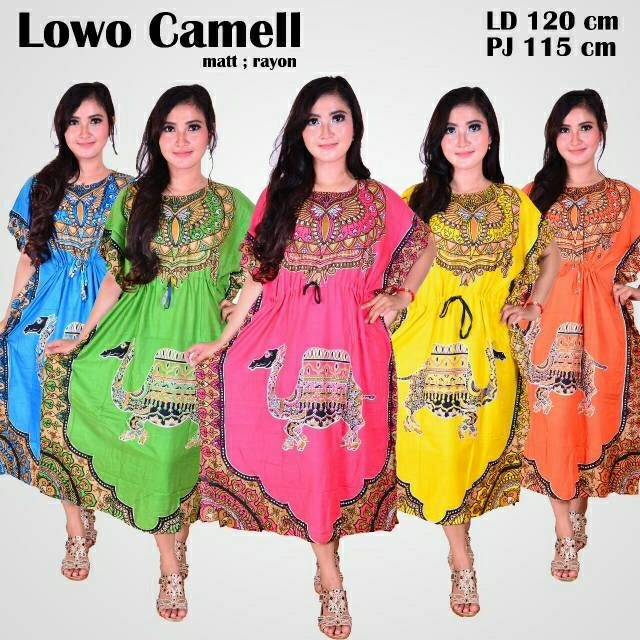 Daster lowo jumbo camell grosir baju tidur murah wanita kekinian motif