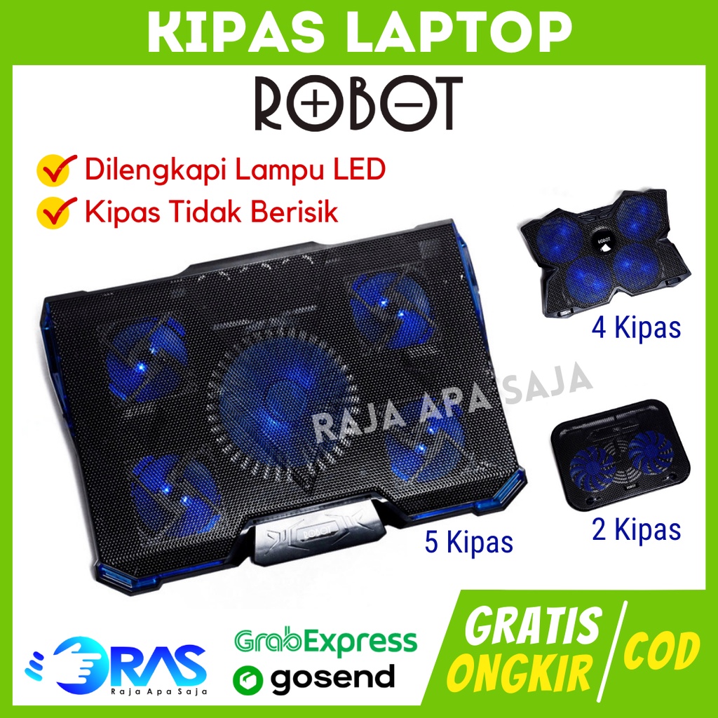 Cooling Pad Kipas Pendingin Laptop Gaming - Kipas Laptop 14 inchi 17 inchi Dudukan Cooler Fan Kipas