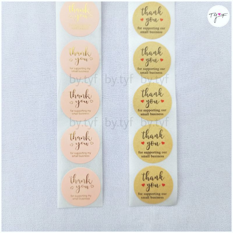 

Stiker Kertas Motif Thank You For Supporting Our Small Business Kerajinan DIY Label Terima Kasih