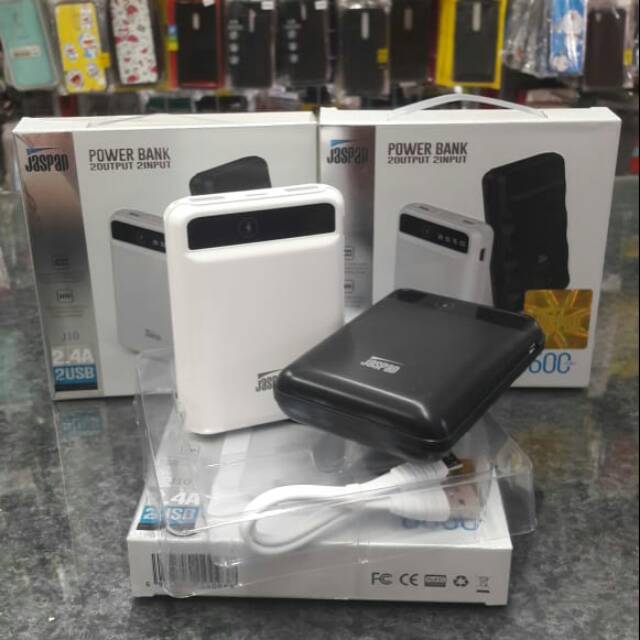 Power Bank Jaspan 6600 mah 2 usb j10 2input 2output
