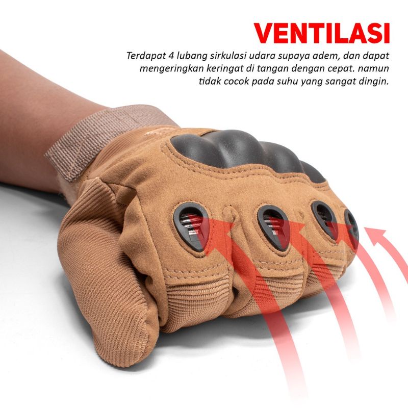 Sarung Tangan Sepeda Motor Gloves Full Finger Outdoor Aksesoris Motor Sarung Tangan Pria