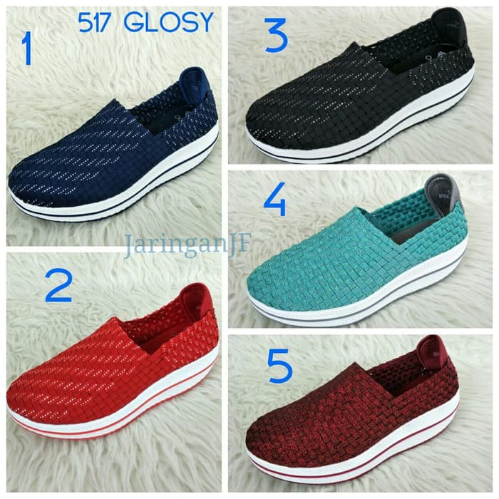 OGGO NEW Sepatu Rajut Wanita / Sepatu WEDGES / OGGO ORIGINAL 517