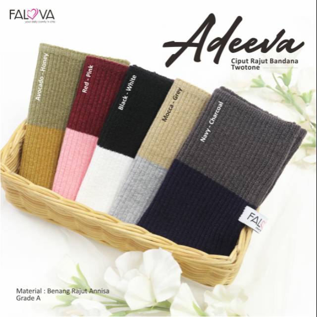 Ciput Rajut Bandana Two-tone Adeeva by Falova