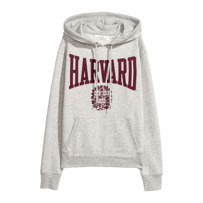 Hoodie Harvard Grey Crewneck Harvard FULLTAG Sweater Wanita Pria
