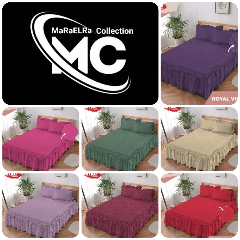 Sprei Rumbai Polos Kintakun D'luxe King 180x200 No.1 /Sprei 6 Kaki Lavender Anemone Ivy Pink Magenta