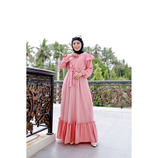 MIKY MAXI (Tille dot Dress Kondangan) _ Gamis Dress