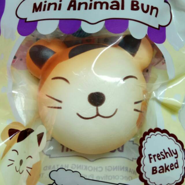 squishy MINI animal bun puni maru - caramel cat