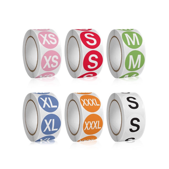 

HX122 [500 pcs @ 2.5 cm] Sticker Label Ukuran Baju Pakaian Celana Kaos