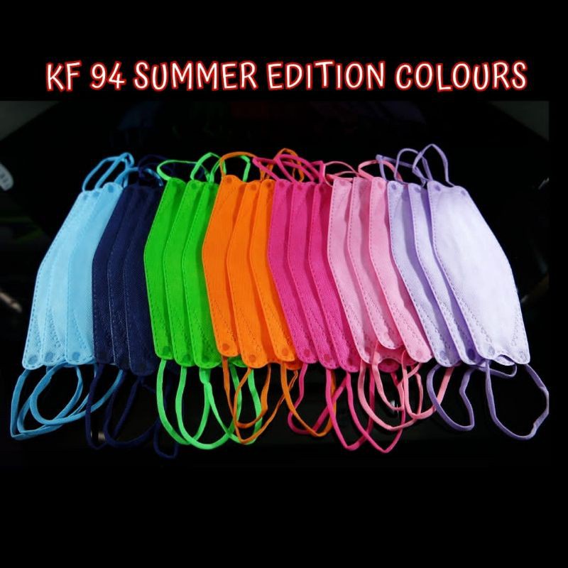 10Pcs KF94 EVO Warna Tali Senada Tebal Dewasa 4PLY IMPORT High Quality IDOL K-POP KPOP BTS BT21