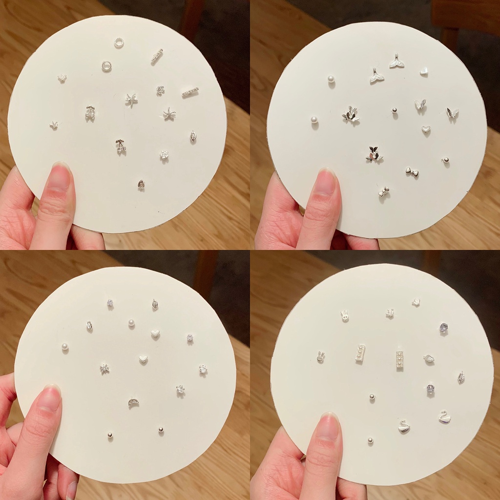 7 Pasang / Set Anting Kombinasi Gaya Korea Untuk Aksesoris