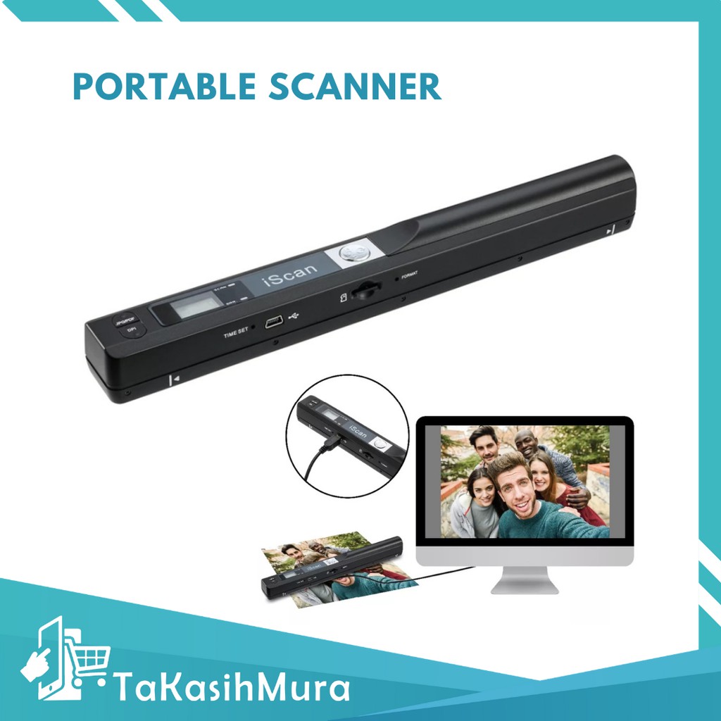 Scanner Portable Document Scanner 900DPI Iscan Handheld Scan Micro SD Slot