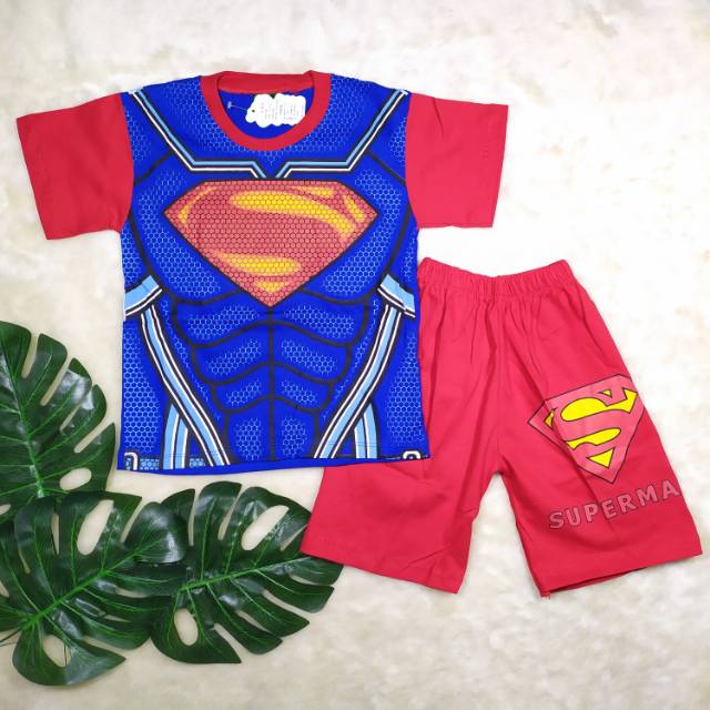 SS#142 Setelan Anak Bahan Katun size 2-4tahun / Pakaian Anak Harian / Baju Anak Karakter Sayap