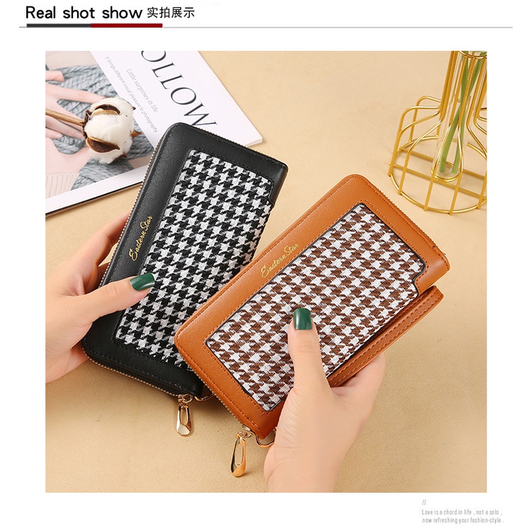 Dompet Panjang Wanita Pouch Import / Wallet Motif Bunga - 407