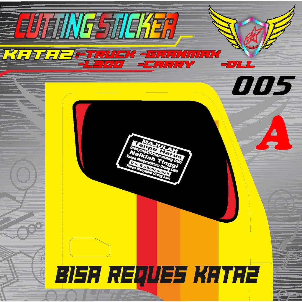 JUAL STICKER CUTTING KATA KATA LUCU BIJAK KACA MOBIL,TRUCK,PICKUP DLL-005