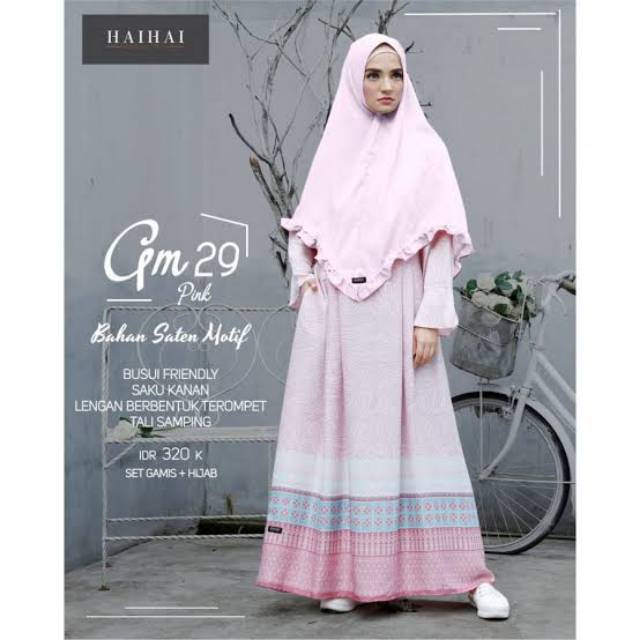 Gamis Original HAI HAI GM 29 | PROMO | GREEN | PINK