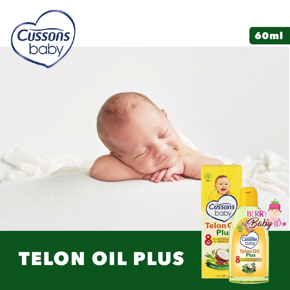 Cussons Baby Minyak Telon Oil Plus Natural Eucalyptus Anti Nyamuk Bayi Berry Mart