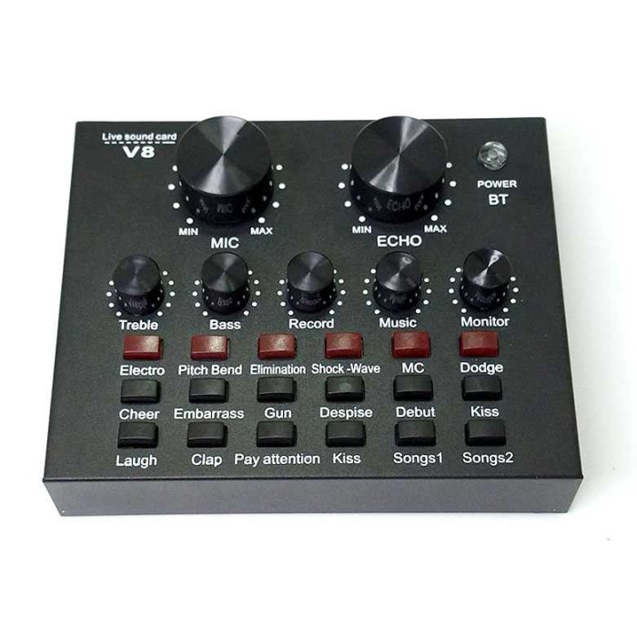 Taffware Live MIXER V8 HiFi ASMR Audio USB External Soundcard Mic - ZLIVE V8