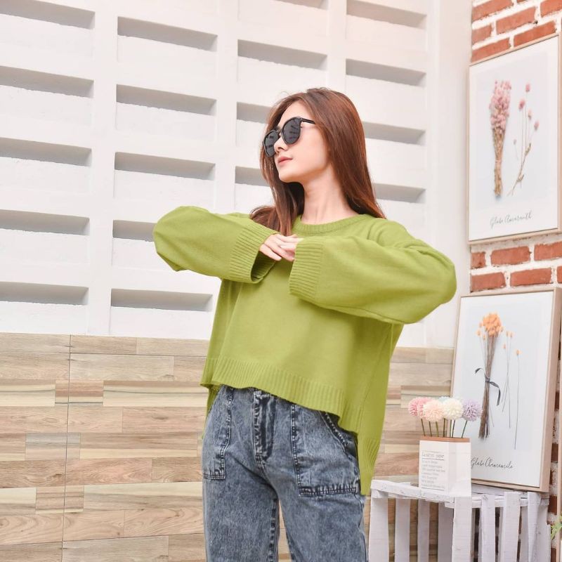 OVERSIZE YURA KNITE SWEATER WANITA TERMURAH KEKINIAN'