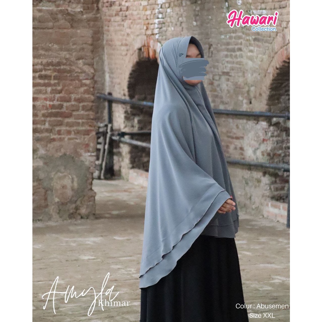 jilbab panjang Khimar hawari amyla