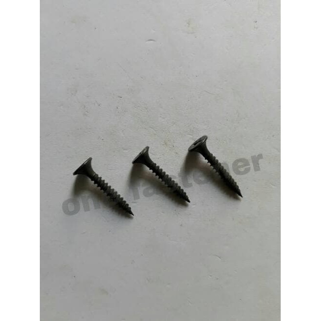 100 PC Sekrup Skrup Gypsum wall screw 6x1 Draywall screw Hitam 2.5CM