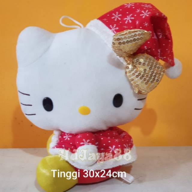 boneka hk hello kitty kostum santa sanrio