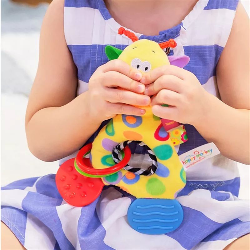 Mainan Boneka Bayi Rattle Teether Jerapah Lucu