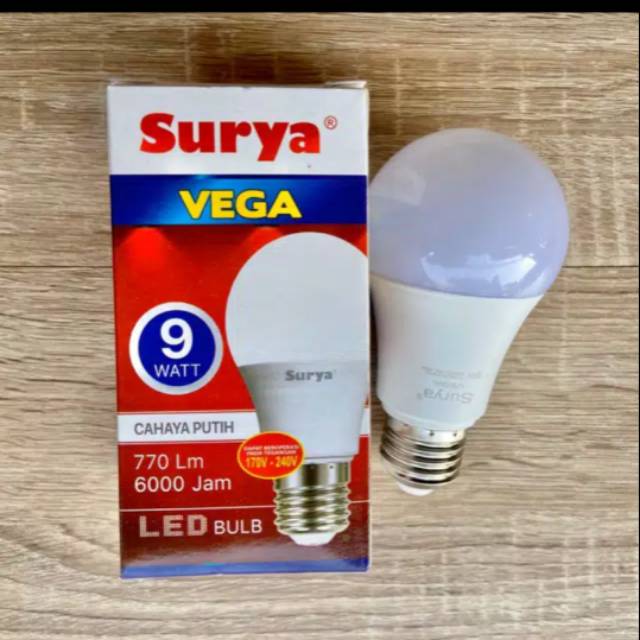 Lampu Bohlam LED SURYA vega 9watt