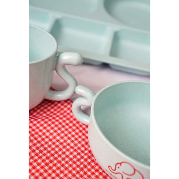 tableware / tempat makan set / higienis / eco friendly / go green / cream