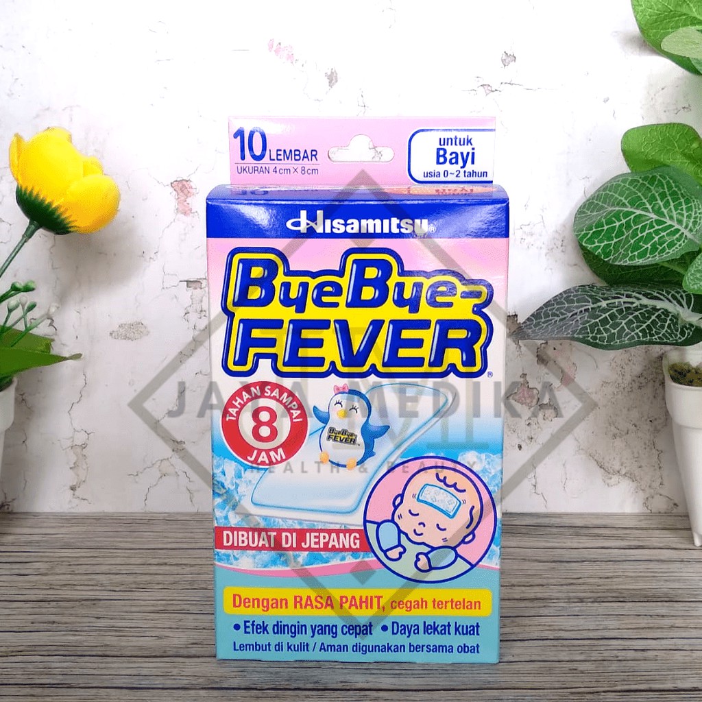 ByeBye Fever Bayi Per Box Isi 10 Lembar Uk 4cm x 8cm