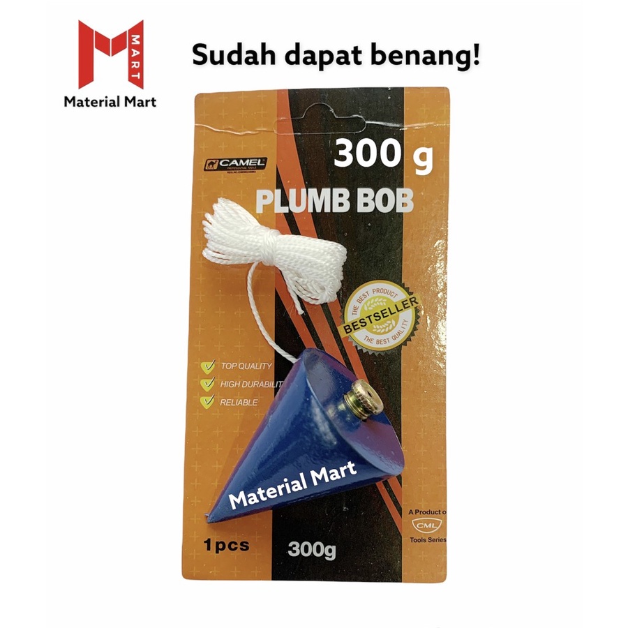 Lot Tukang 200g | Bandul Timbangan Kerucut 300 gr | Alat Keseimbangan 400 | Material Mart