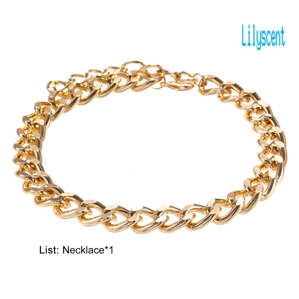 Lily Kalung Rantai Choker Tebal Pendek Untuk Wanita
