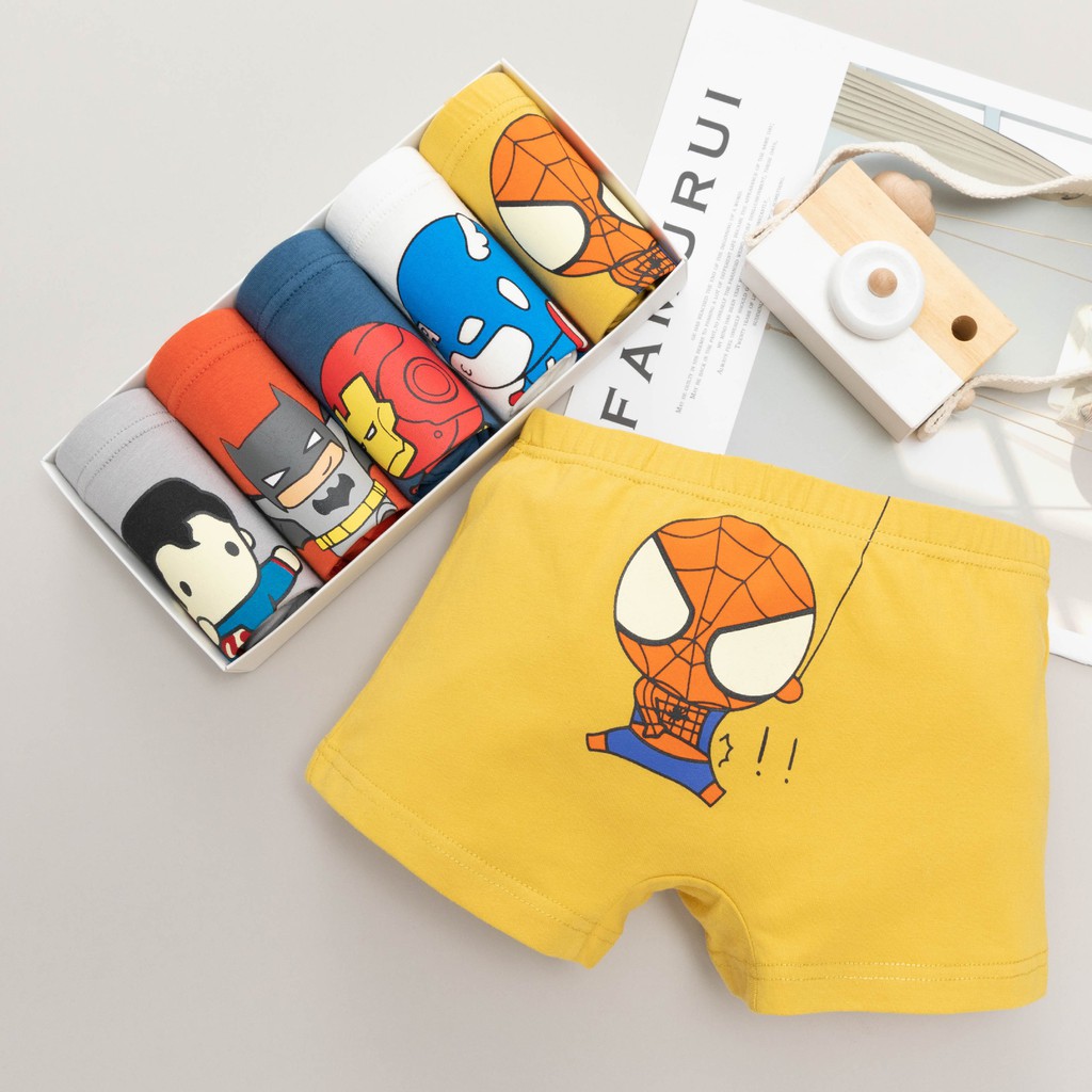 2-6thn || (5 pcs) CD Celana Dalam Anak Boxer Laki-laki karakter katun catalog A