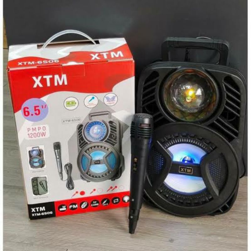 [COD] SPEAKER BLUETOOTH XTM-6506 UKURAN 6'5 INCH BONUS MIC - SPEAKER K