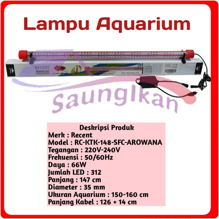 Lampu Led TANNING ARWANA 4 D KONTES QUALITY RECENT KTK 148 SFC 4 Baris