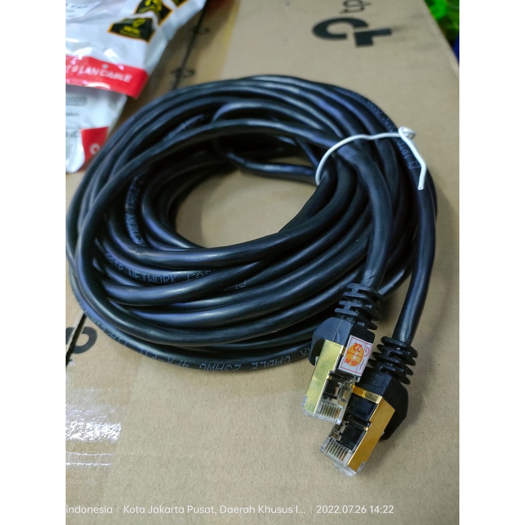 Kabel Lan Cat6 STP FTP 10m Outdoor High Speed Siap Pakai 10 Meter