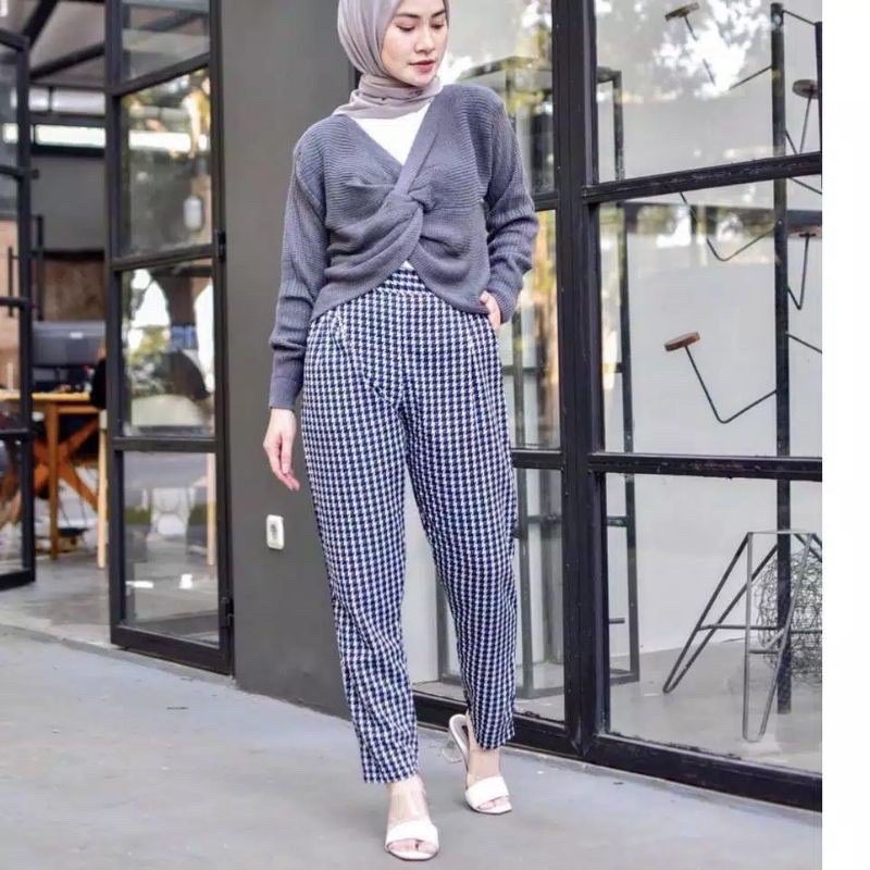 Baju Atasan Crop rajut moluna / baju atasan wanita terbaru lengan panjang cewek kekinian perempuan