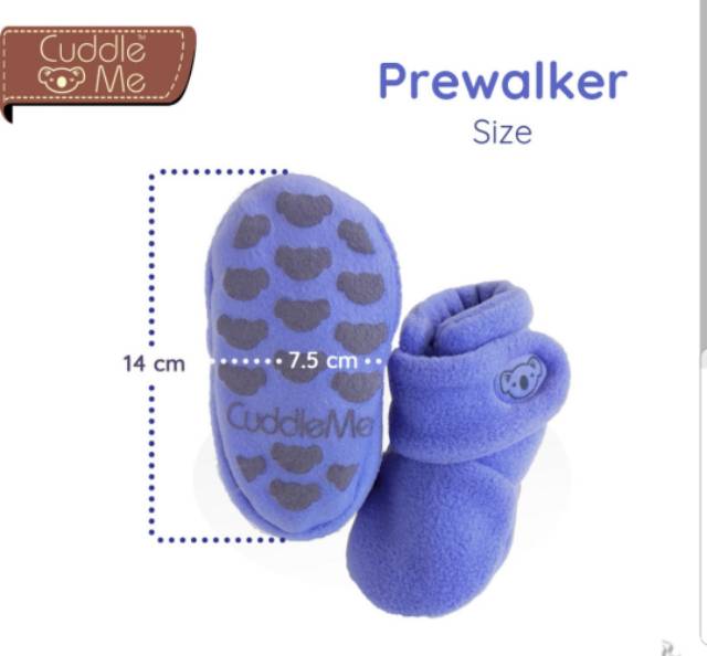 New cuddle me Prewalker sepatu kaos kaki anti slip bayi anak 7-18 bulan month