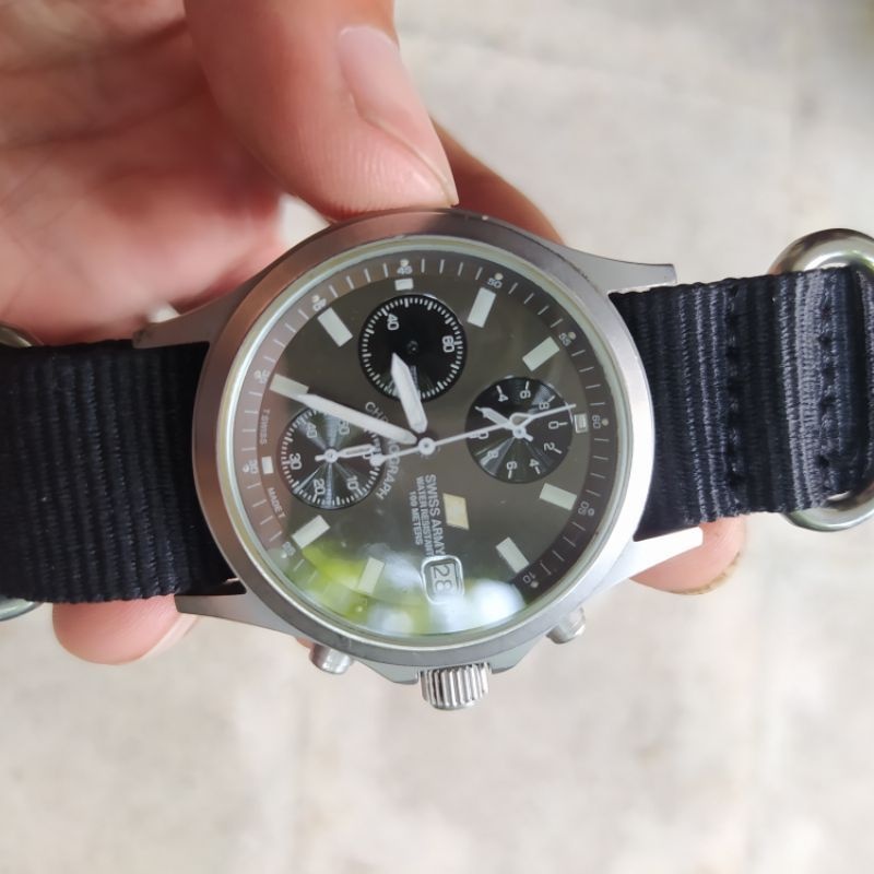 jam tangan swiss army military chronograph quartz