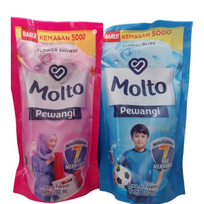 [MM] MOLTO PEWANGI DAN PELEMBUT PAKAIAN 280 ML ECERAN 5000