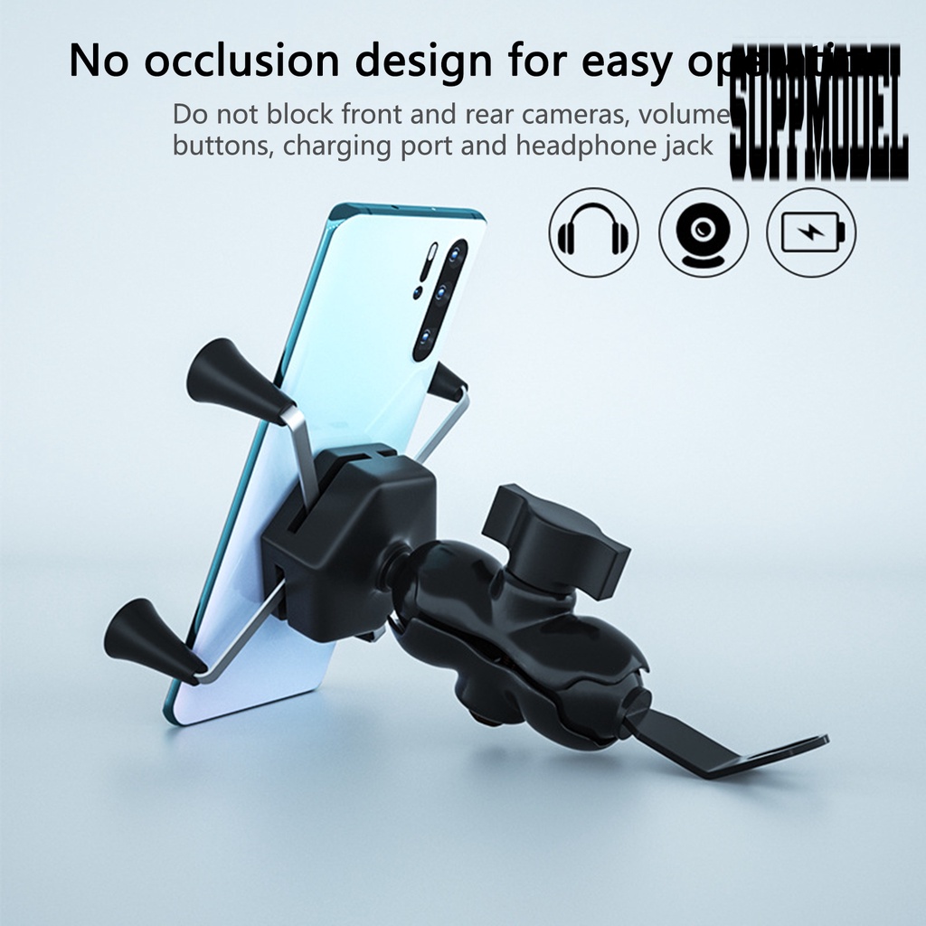 Stand Holder Handphone Tipe X Anti Air Tahan Lama Untuk Kaca Spion ATV